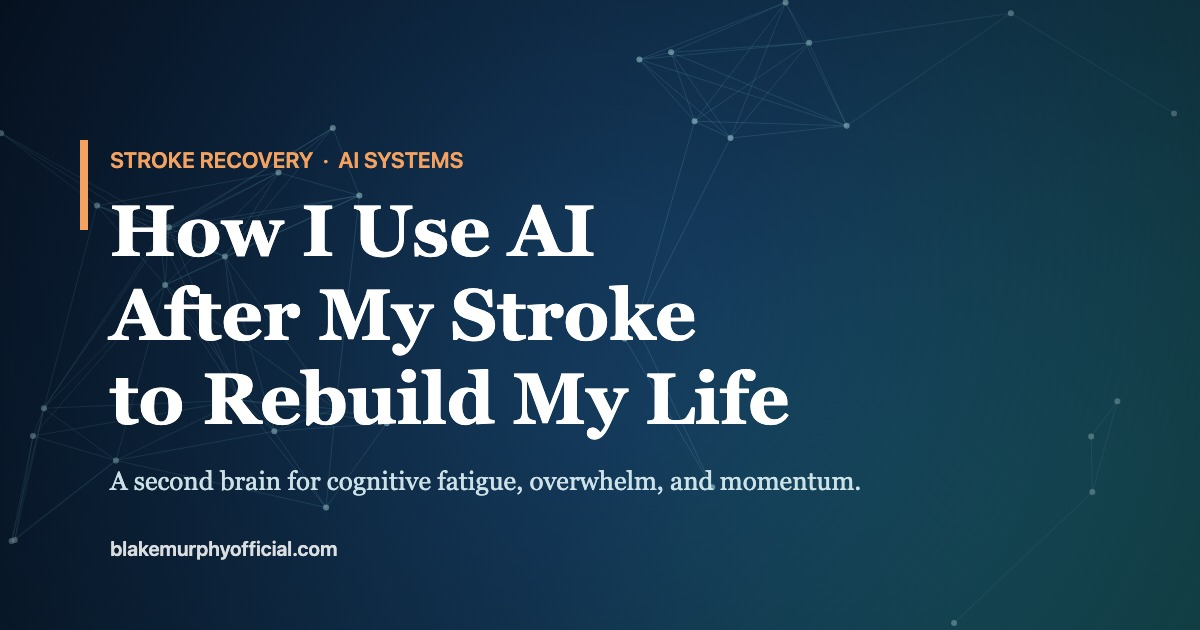 How I Use AI After My Stroke to Rebuild My Life