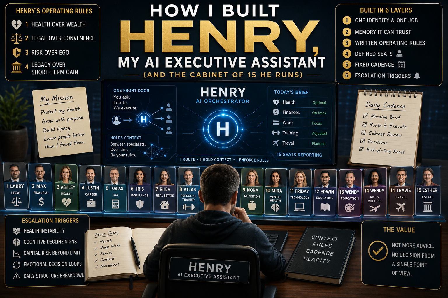 How I Built Henry, My AI Executive Assistant (and the Cabinet of 15 He Runs)